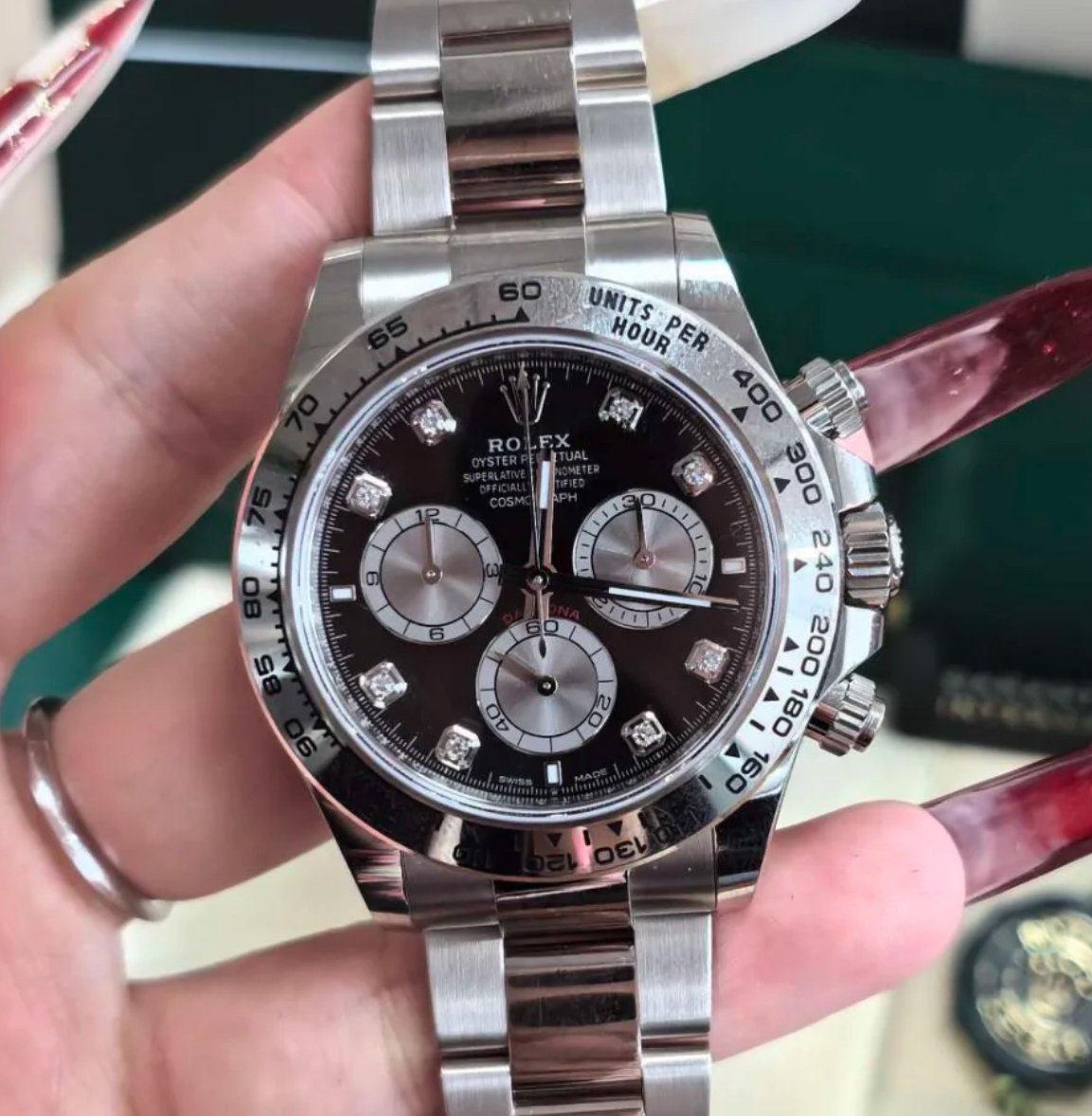Exquisite watch on wrist